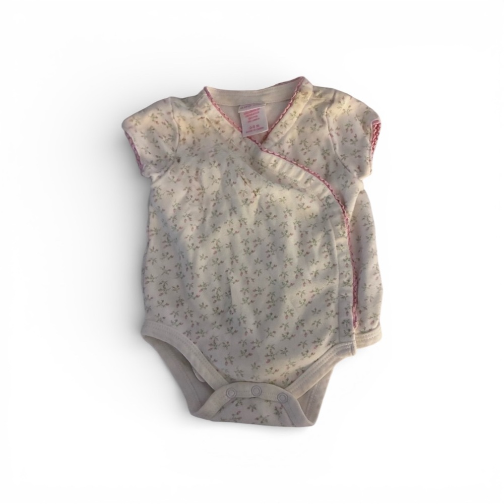 Amy Coe Baby Onsie Cream Floral